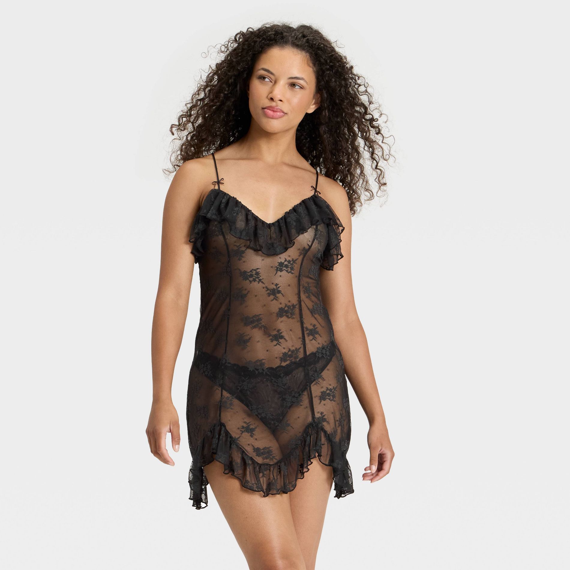 Women's Ruffle Lace Slip Dress - Wild Fable™