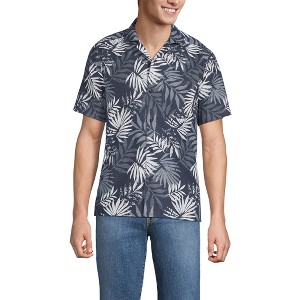 Lands' End Men's Short Sleeve Camp Collar Hawaiian Shirt - 1 of 3