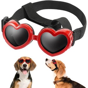 Dog Love Shaped Sunglasses Fashionable Vintage Anti-uv Sun Glasses Goggles Eye Wear - 1 of 4