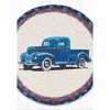 Earth Rugs Blue Truck Printed Round Trivet – 10"x10" Hand-Braided Natural Jute Hot Pad, Rustic Farmhouse Accent - 3 of 3