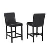5-Piece Counter Height Dining Set with Faux Marble Table and 4 Upholstered Chairs - 3 of 4