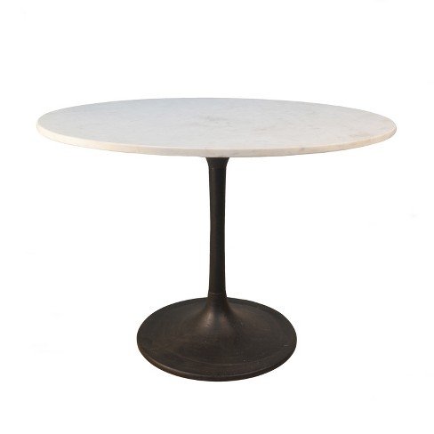 40 Zaha Round Marble Top Dining Table, 40 Round Pedestal Table
