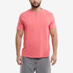 X RAY Men's Basic Henley Neck Short Sleeve T-Shirt - 1 of 4