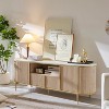 SinCiDo Luxury 70" Fluted TV Stand, Modern TV Console for TVs Up to 80 inches, Faux Marble Top & Curved Design - 2 of 4