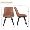Yaheetech Set of 4 Urban Style Dining Chairs with Metal Legs for Kitchen Dining Room Living Room Office - 3 of 4