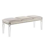 Cobblestone Acrylic Legs Bench Pearl White - HOMES: Inside + Out