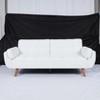 DOMETOUR 75 Inch Corduroy Loveseat Convertible Sofa, Adjustable Backrest Sofa Bed Sleeper for Living Room Bedroom Furniture - 2 of 4