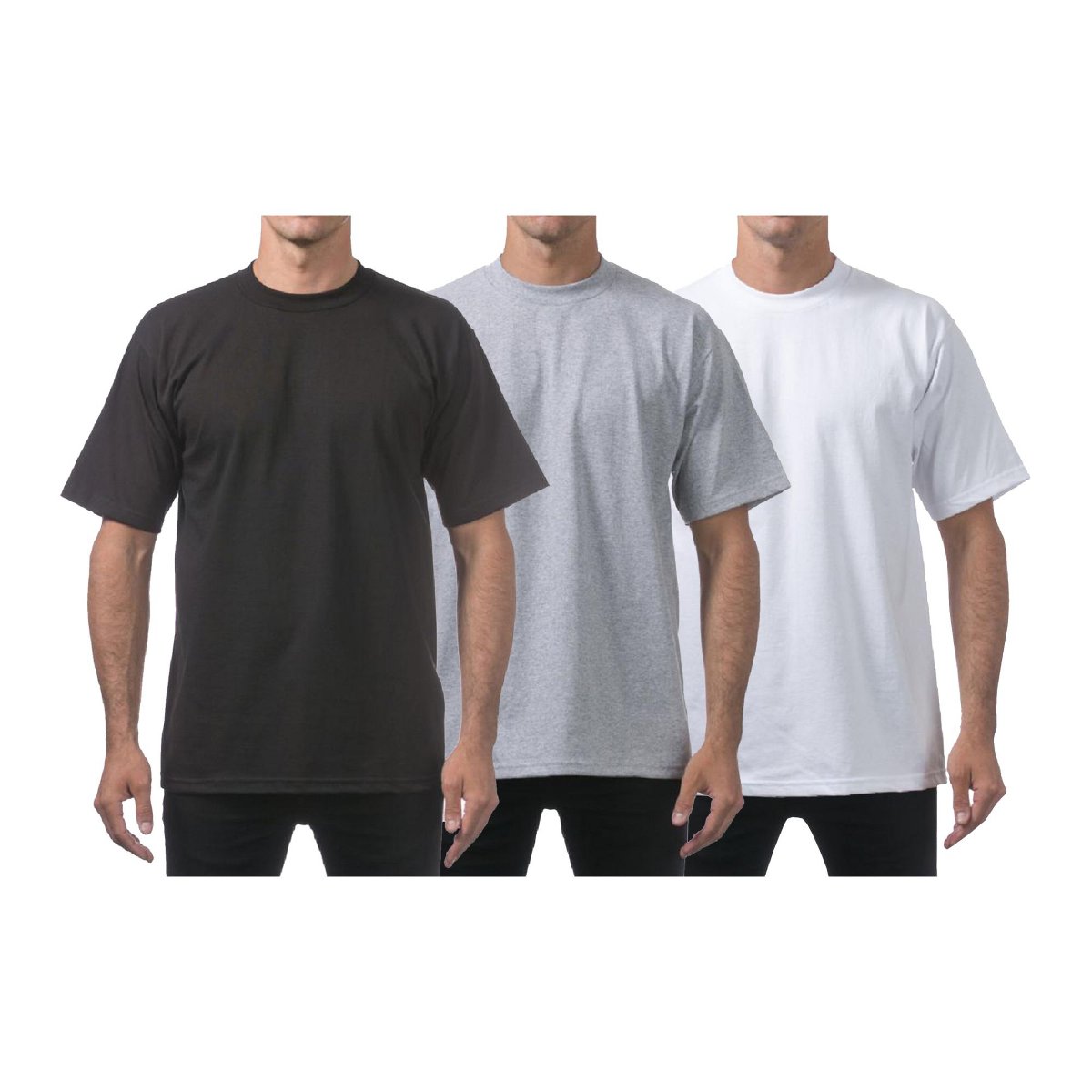 Мужские футболки Galaxy By Harvic Galaxy M&T Men's Premium Heavyweight Crew Neck Short Sleeve Tee-12 Pack — фото 3