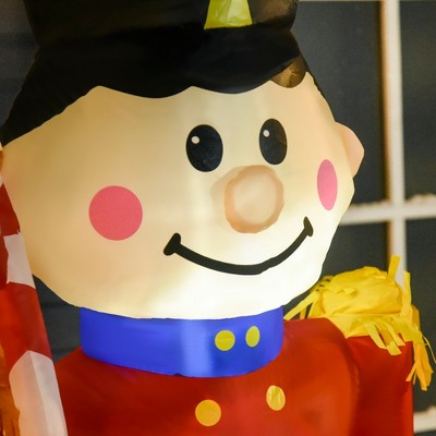 Festive 6ft Inflatable Nutcracker Toy Soldier with LED Lights