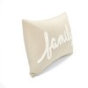 13"x20" Oversize 'Family' Chenille Family-Friendly Lumbar Throw Pillow Cover Neutral - Lush Décor - 2 of 4