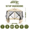 CLAM Quick-Set Venture 9 x 9 Foot Portable Pop Up Outdoor Camping Gazebo Screen Tent 5 Sided Canopy Shelter with Ground Stakes and Carry Bag, Tan - 2 of 4