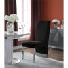 Porsha 19"H Velvet Dining Chair in Black (Set of 2)-Meridian Furniture - 2 of 4