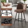 UNISOAR Bar Stools Set of 2, 360°Swivel Modern Counter Height Barstools Armless Kitchen Chair, - 4 of 4