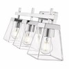 Lauren 3-Light Vanity Wall Light - Modern Steel Design with Clear Glass Shades - 3 of 4