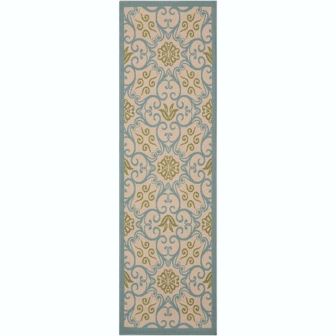 Nourison Caribbean Ivory Blue Indoor/outdoor Area Rug Crb02 2'3