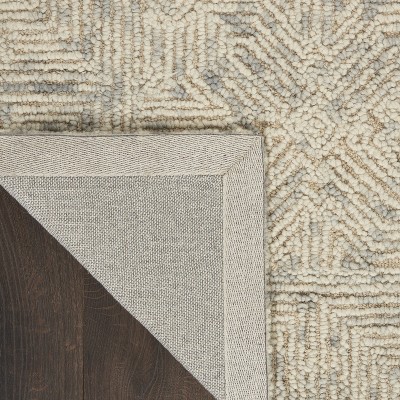 Artisanal Vail Hand-Tufted Wool Area Rug 8' x 10' Beige/Grey