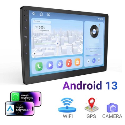 10 Inch Touchscreen Android 13 Car Radio With 8 Core Wireless Carplay And Android Auto 4+64G Double DIN Car Stereo