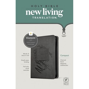 NLT Compact Zipper Bible, Filament Enabled (Leatherlike, Charcoal