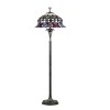 Chloe Lighting 3 Light Tiffany-style Roses Scalloped Floor Lamp 20" Shade - 2 of 4