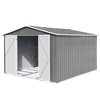 10x8 FT Outdoor Metal Garden Shed, Galvanized Steel Large Storage Sheds with Lockable Doors, Weatherproof Tool House - 3 of 4