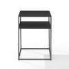 Braxton End Table Matte Black - Crosley: Industrial Modern Accent, Open Shelf Storage, Square Shape - 3 of 4