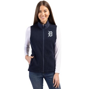 Detroit Tigers Cutter & Buck Cascade Eco Fleece Womens Vest - 1 of 1