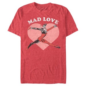 Men's Batman Valentine's Day Harley Quinn Mad Love T-Shirt - 1 of 4