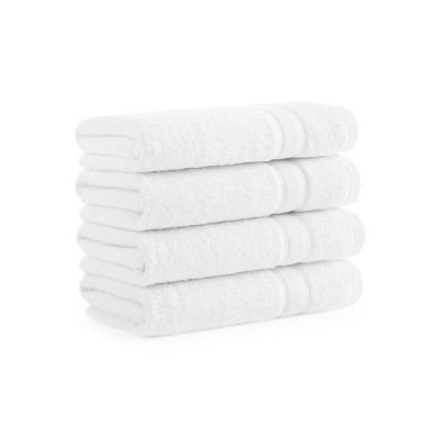 Aston & Arden Aegean Eco-Friendly Hand Towels (4 Pack), 18x30 in., Recycled Cotton, Solid and Striped Color Options
