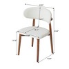 WJSHome Dining Chairs Set of 2, Solid Rubberwood Leg Kitchen Chairs with Modern Fabric Upholstered for Dining Room - 2 of 4