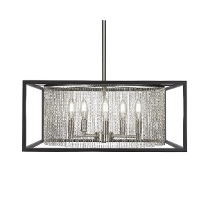 Toltec Lighting Cadina 5 - Light Chandelier in  Matte Black/Brushed Nickel - 1 of 1