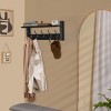 Sorbus 24 Inch Floating Wall Shelf with 5 Heavy Duty Hooks – for Entryway, Bathroom, Bedroom, Kitchen, or Mudroom - 4 of 4