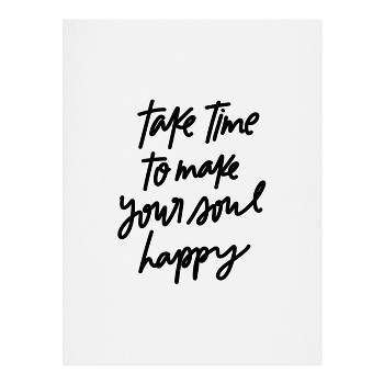 8"x10" Chelcey Tate Make Your Soul Happy Art Print Unframed Wall Poster White - Deny Designs