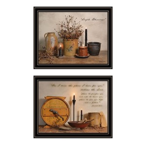 2- Piece Vignette Simple Blessings Black Framed Wall Art for Living Room, Bedroom Wall Art Print for Home Decor by Billy Jacobs - 1 of 4