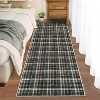 Geometric Striped Runner Rug, Washable Low-Pile Non-Slip Floor Cover for Hallway, Kitchen, Laundry, Bedroom, Stain-Resistant Indoor Carpet - 2 of 4