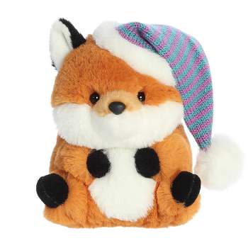 Aurora Mini Finley Fox Rolly Pet Round Stuffed Animal Orange 5.5