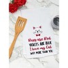 C&F Home Valentine's Day "I Love My Cat" Whiskers Embroidered Flour Sack Kitchen Dishtowel - 3 of 4