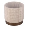 Carolina Chair  Table Handwoven Boreas Hammered Metal Storage Ottoman - 3 of 4
