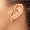 Black Bow Jewelry 2mm Round Hoop Earrings in 14k Yellow Gold, 12mm (7/16 Inch) - 4 of 4