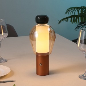 JONATHAN Y Evonne Modern Glam Candle-Style Rechargeable/Cordless Dimmable Integrated LED Table Lamp with Touch Sensor - 1 of 4
