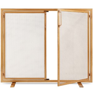 Best Choice Products 38.5x31in 2-Door Fireplace Screen, Handcrafted Wrought Iron Spark Guard w/ Magnetic Doors - 1 of 4