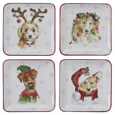 Park Designs Holiday Paws Salad Plate Set - White