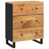 vidaXL Sideboard 23.6 in.x13 in.x29.5 in. Solid Wood Acacia - 2 of 4