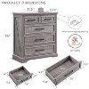 SinCiDo 36" Tall Farmhouse 5 Drawer Dressing Table with Large Drawers and Metal Handles,Suitable for Bedrooms,Living Rooms and Corridors - 3 of 4