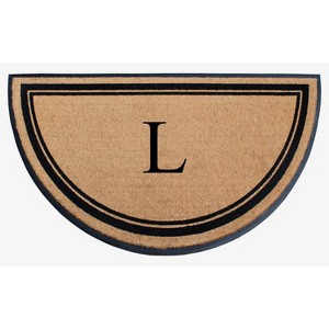 A1HC Natural Coir & Rubber Hand Flocked Large Monogrammed Door Mat 36" X 72" Thick Durable Doormats - 1 of 4