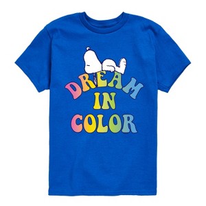 Boys' - Peanuts - Dream In Color Short Sleeve Graphic T-Shirt - 1 of 4