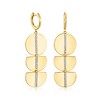 Ross-Simons 0.20 ct. t.w. Diamond Geometric Drop Earrings in 18kt Gold Over Sterling - 3 of 4