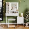 Whizmax Makeup Vanity Desk with Mirror and Lights, Vanity Table with 5 Drawers, Vanity Set with Stool and Removable Side Storage Cabinet for Bedroom - 3 of 4