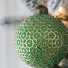 NAYSAYE Party Decoration and Accessories Glass Christmas Ball Ornaments Set of 12 for Christmas Tree Decors, Green, 3"*3"*0.07" - 4 of 4