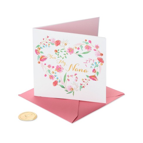 Mothers Day Greeting Card Floral Heart With Text Papyrus Target