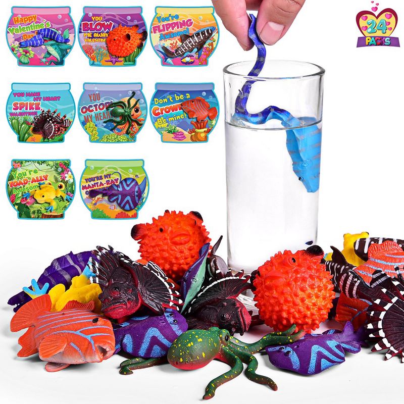 Fun Little Toys Valentine Color Changing Sea Animal Toy with Cards, 1 of 8